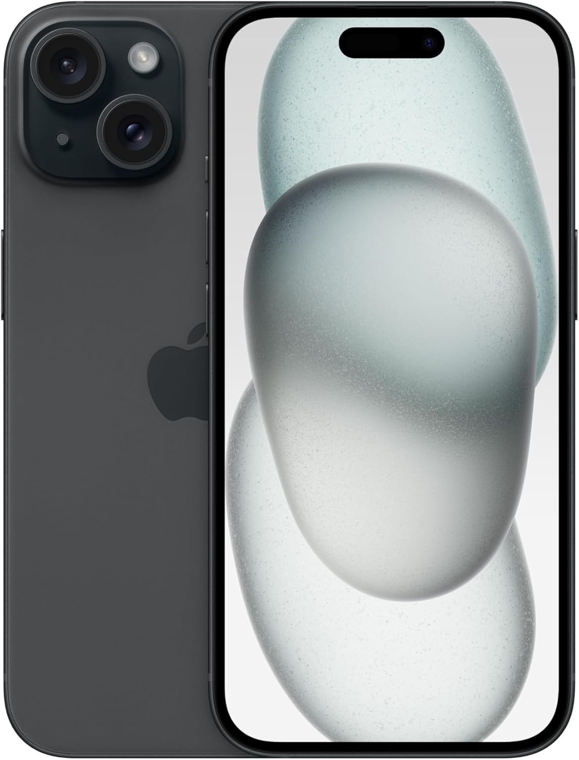 Image of the Apple iPhone 15 mainstream flagship smartphone used in its specifications sheet.