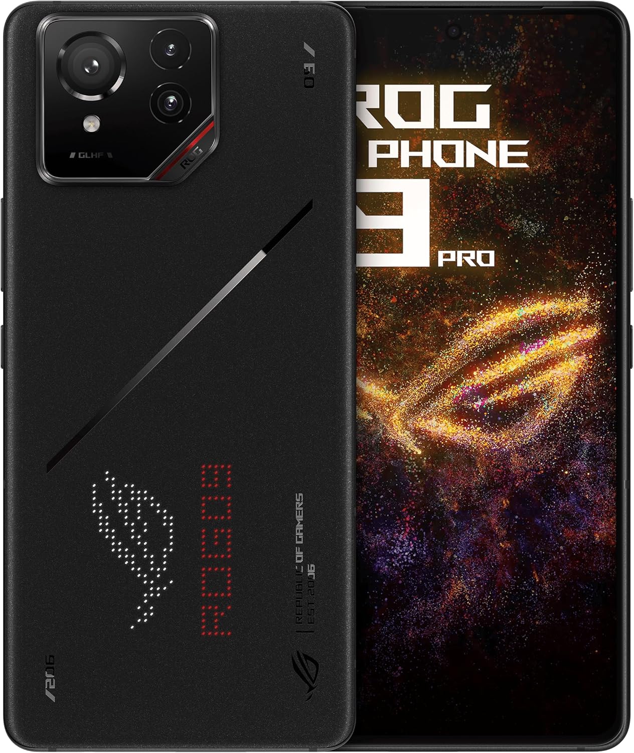 Image of the Asus ROG Phone 9 Pro gaming smartphone used in its specifications sheet